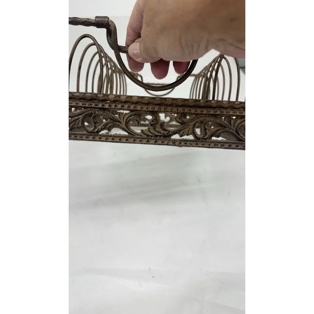 Vintage Cast Iron Plate Rack Decorative Dish Holder Cottage Core Farmhouse